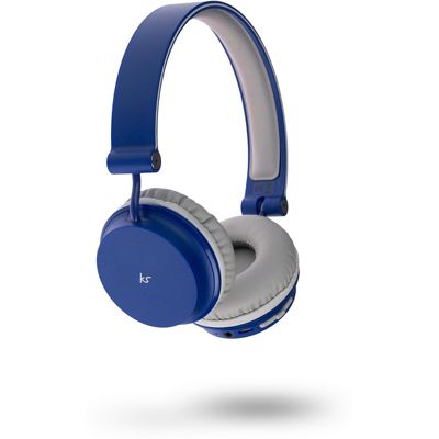 Blue metro over-ear bluetooth headphones